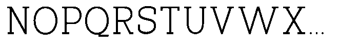 Pano Slab Thin Font UPPERCASE