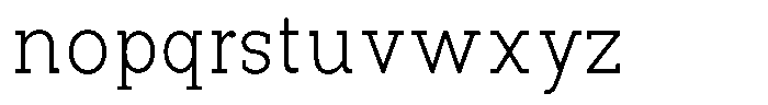 Pano Slab Thin Font LOWERCASE