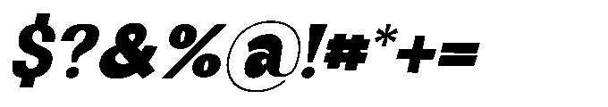 Panpan and Dondot Black Italic Font OTHER CHARS