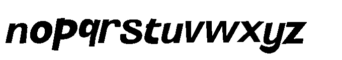 Panpan and Dondot Bold Italic Font LOWERCASE