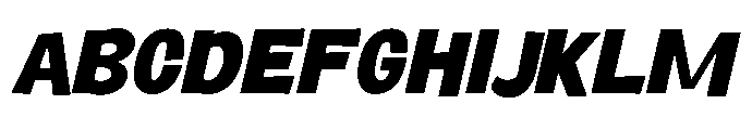 Panpan and Dondot Extra Bold Italic Font UPPERCASE
