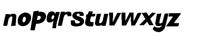 Panpan and Dondot Extra Bold Italic Font LOWERCASE