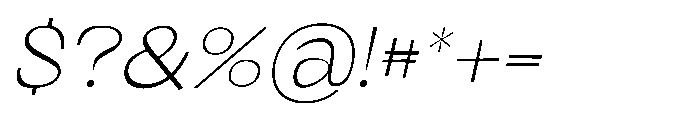 Panpan and Dondot Extra Light Italic Font OTHER CHARS