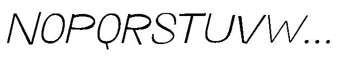 Panpan and Dondot Extra Light Italic Font UPPERCASE