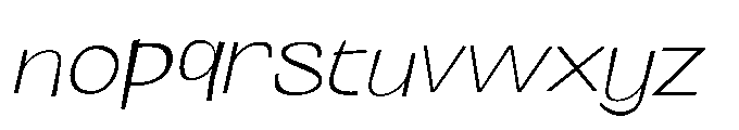 Panpan and Dondot Extra Light Italic Font LOWERCASE