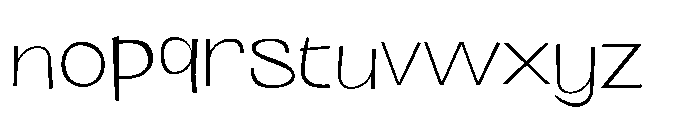 Panpan and Dondot Extra Light Font LOWERCASE