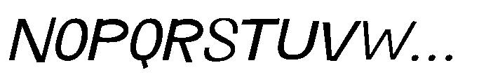 Panpan and Dondot Italic Font UPPERCASE