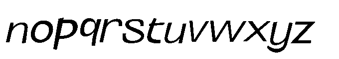 Panpan and Dondot Italic Font LOWERCASE