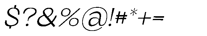 Panpan and Dondot Light Italic Font OTHER CHARS