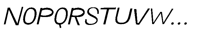 Panpan and Dondot Light Italic Font UPPERCASE