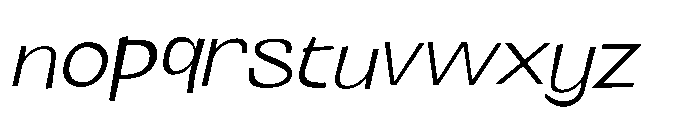 Panpan and Dondot Light Italic Font LOWERCASE