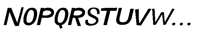 Panpan and Dondot Medium Italic Font UPPERCASE