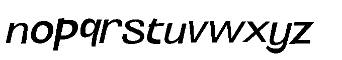 Panpan and Dondot Medium Italic Font LOWERCASE