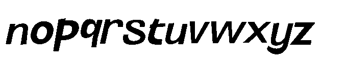Panpan and Dondot Semi Bold Italic Font LOWERCASE