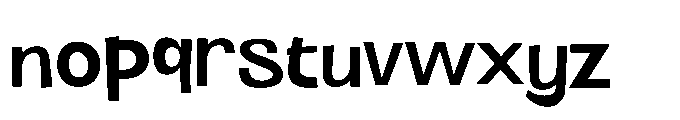 Panpan and Dondot Semi Bold Font LOWERCASE