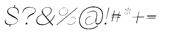 Panpan and Dondot Thin Italic Font OTHER CHARS