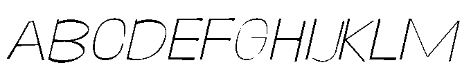 Panpan and Dondot Thin Italic Font UPPERCASE