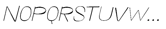 Panpan and Dondot Thin Italic Font UPPERCASE