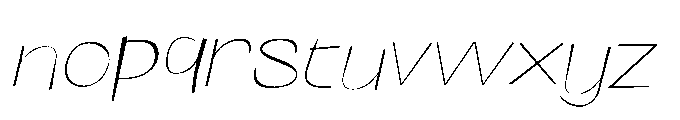 Panpan and Dondot Thin Italic Font LOWERCASE