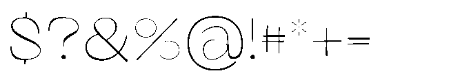 Panpan and Dondot Thin Font OTHER CHARS