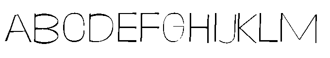 Panpan and Dondot Thin Font UPPERCASE