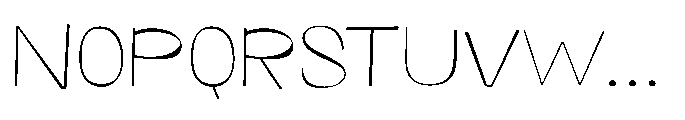 Panpan and Dondot Thin Font UPPERCASE