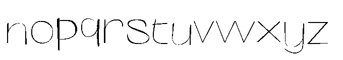 Panpan and Dondot Thin Font LOWERCASE