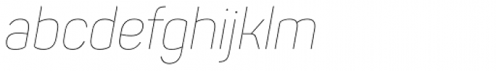 Panton Narrow Thin Italic Font LOWERCASE