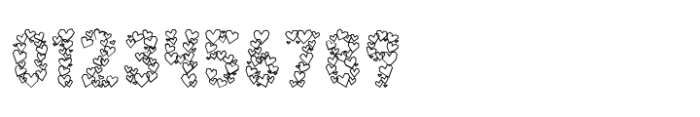 Paper Hearts Outline Font OTHER CHARS