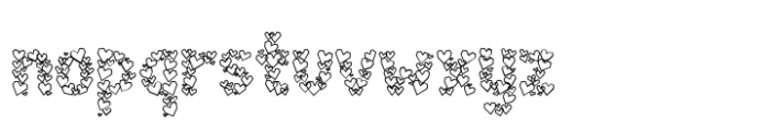 Paper Hearts Outline Font LOWERCASE