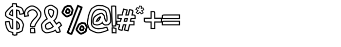 Paper Stitch Outline Font OTHER CHARS