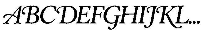 Papeterie Dupont Serif Italic Font UPPERCASE