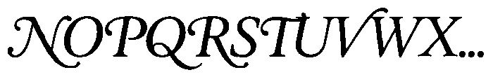 Papeterie Dupont Serif Italic Font UPPERCASE