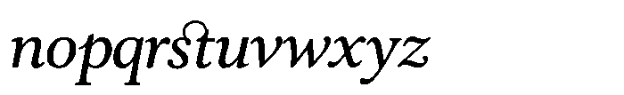 Papeterie Dupont Serif Italic Font LOWERCASE