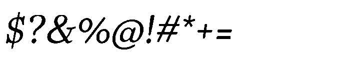 Papois Italic Font OTHER CHARS