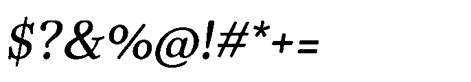 Papois Medium Italic Font OTHER CHARS