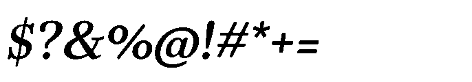 Papois Semi Bold Italic Font OTHER CHARS