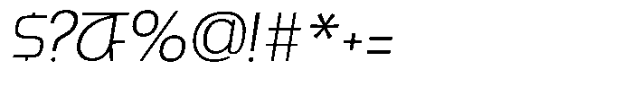 Paquero Thin Italic Font OTHER CHARS