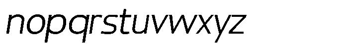 Paquero Thin Italic Font LOWERCASE