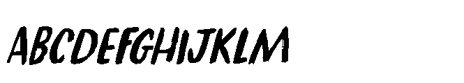 Paradox Brush II Italic Font UPPERCASE