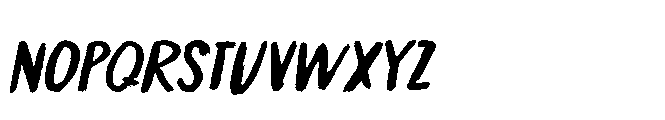 Paradox Brush II Italic Font LOWERCASE