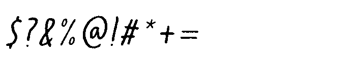 Paradox Brush III Italic Font OTHER CHARS