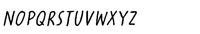 Paradox Brush III Italic Font LOWERCASE