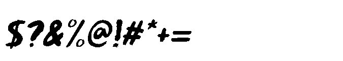 Paradox Brush Italic Font OTHER CHARS