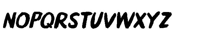 Paradox Brush Italic Font UPPERCASE