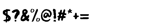 Paradox Brush Regular Font OTHER CHARS