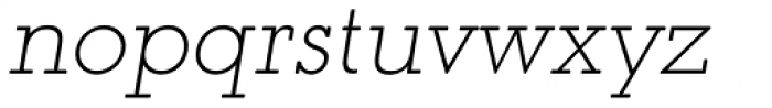 Paralex Thin Italic Font LOWERCASE