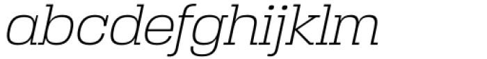 Paralucent Slab Extra Light Italic Font LOWERCASE