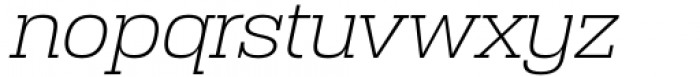 Paralucent Slab Extra Light Italic Font LOWERCASE