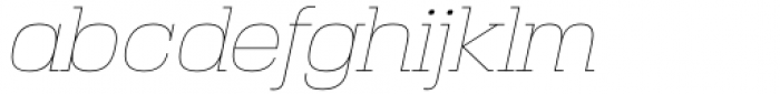 Paralucent Slab Thin Italic Font LOWERCASE